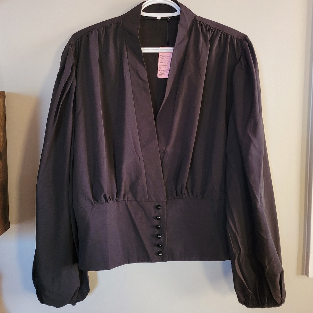 Retro look button up top ~ 3XL